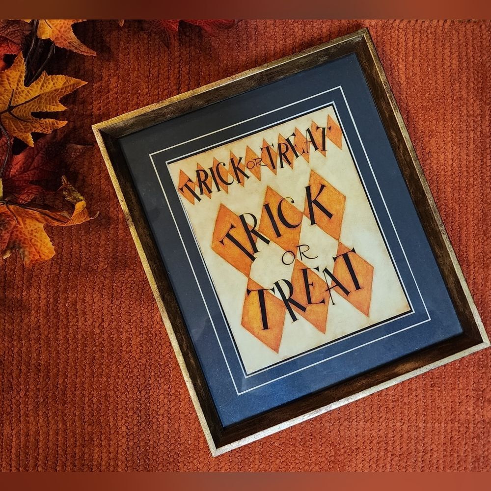Halloween Sign-Trick or Treat Framed Art